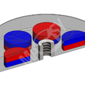 Gumirana magnetna sočiva - model